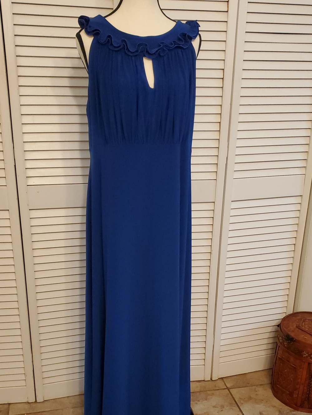 Onyx Nite Royal Blue Maxi Dress, 16W